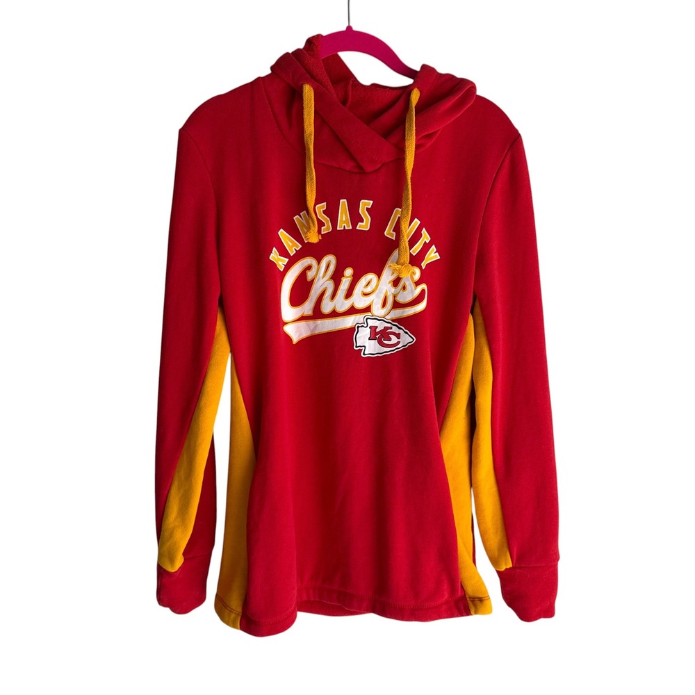 FANATICS Red Yellow Ladies Kansas City Chiefs Long Sleeve Hoodie, S